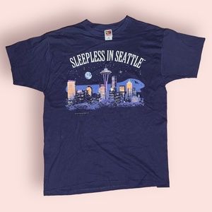 Vintage 1990s Sleepless in Seattle Fruit of the Loom Single Stitch T-Shirt